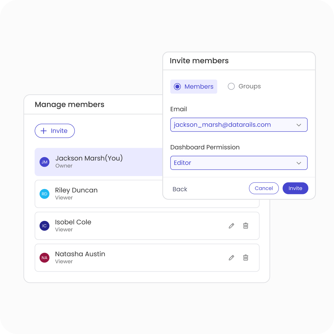 Budgeting software collaboration workflow in Datarails